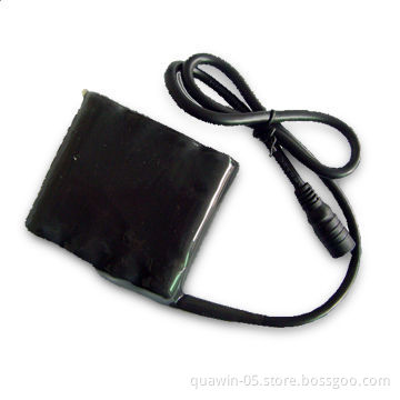 7.4V, 4400mAh 18650, Li-ion Battery Packs with Water-Proof Coating Rubber